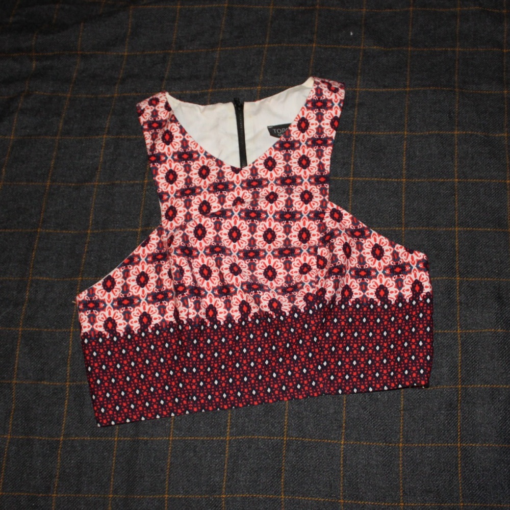 Topshop geometric crop top
